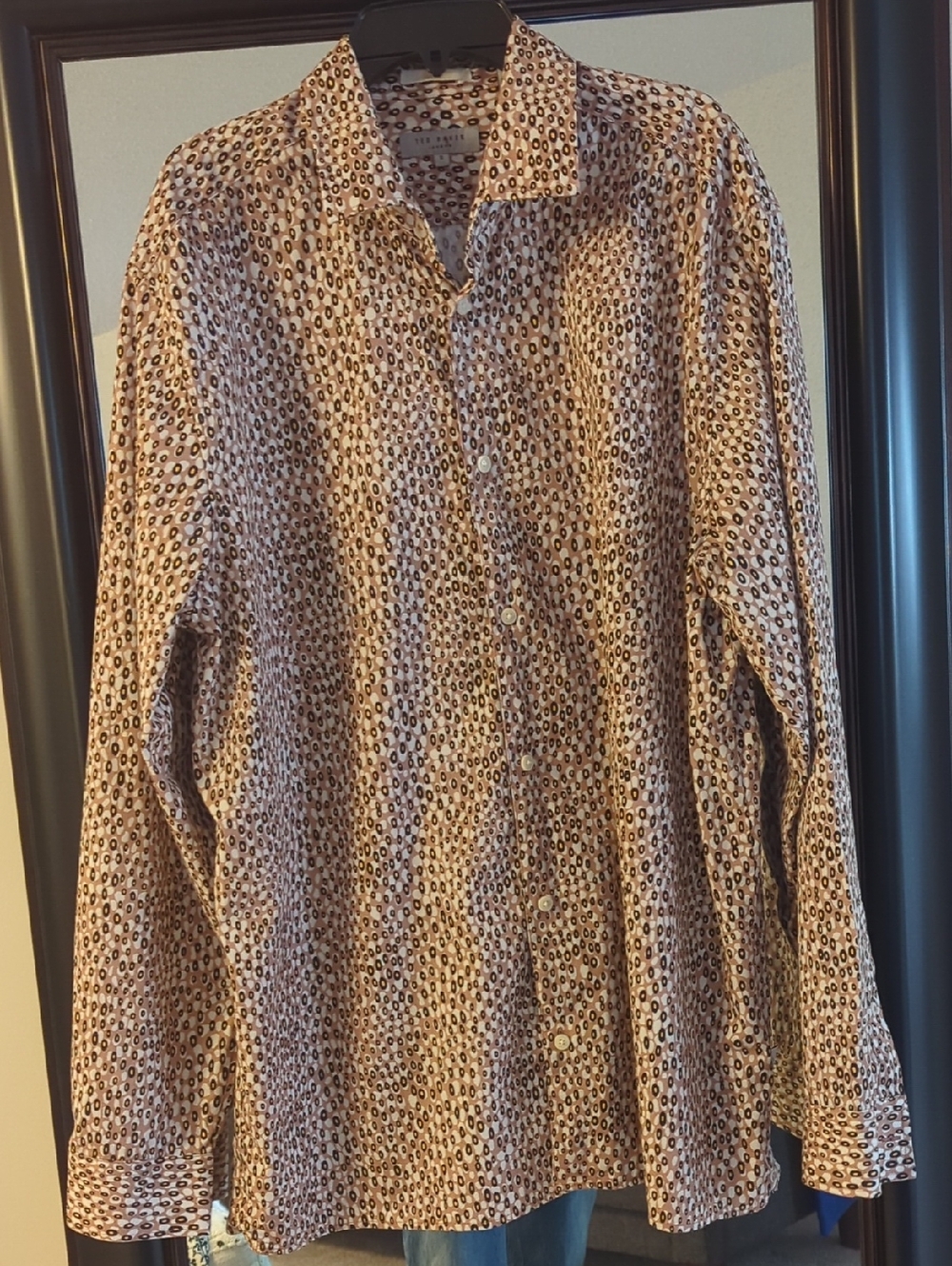 Ted Baker London "Dunston"  Button-Up Shirt with  Retro Dot Print (5)